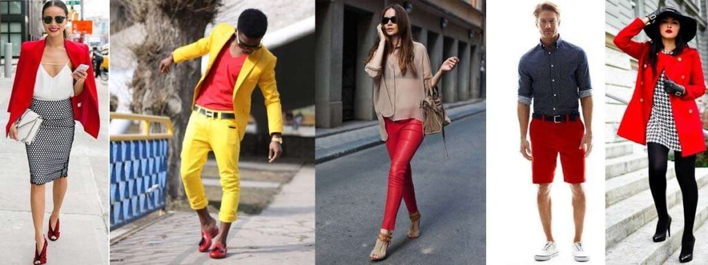 Como combinar el color rojo en la ropa